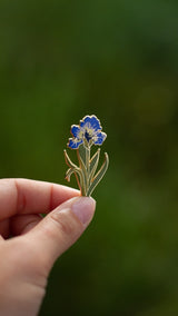 Pin de esmalte con forma de flor de iris