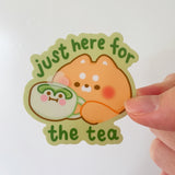 Just Here For the Tea Shiba Dog Sticker