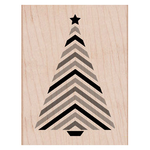 Striped Tree with Star Stamp