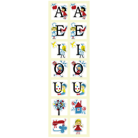 Kids Alphabet Vowels Sticker