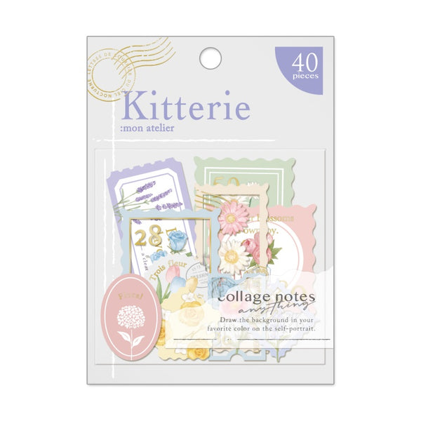 Kitterie Seal Pastel Flower Flake Sticker