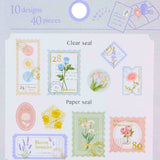 Kitterie Seal Pastel Flower Flake Sticker