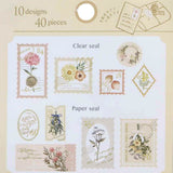 Kittery Seal Dried Flower Flake Sticker