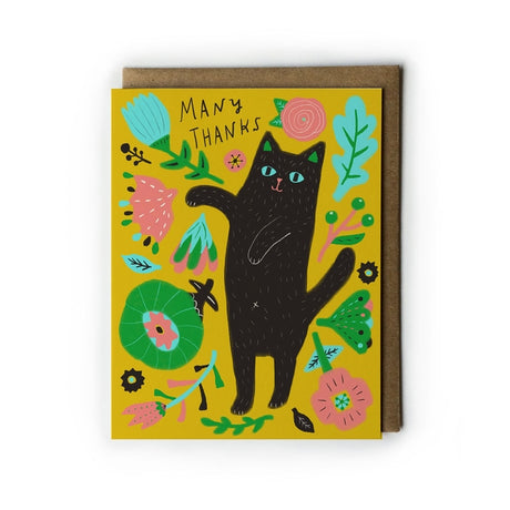 Kitty Many Thanks Greeting Card