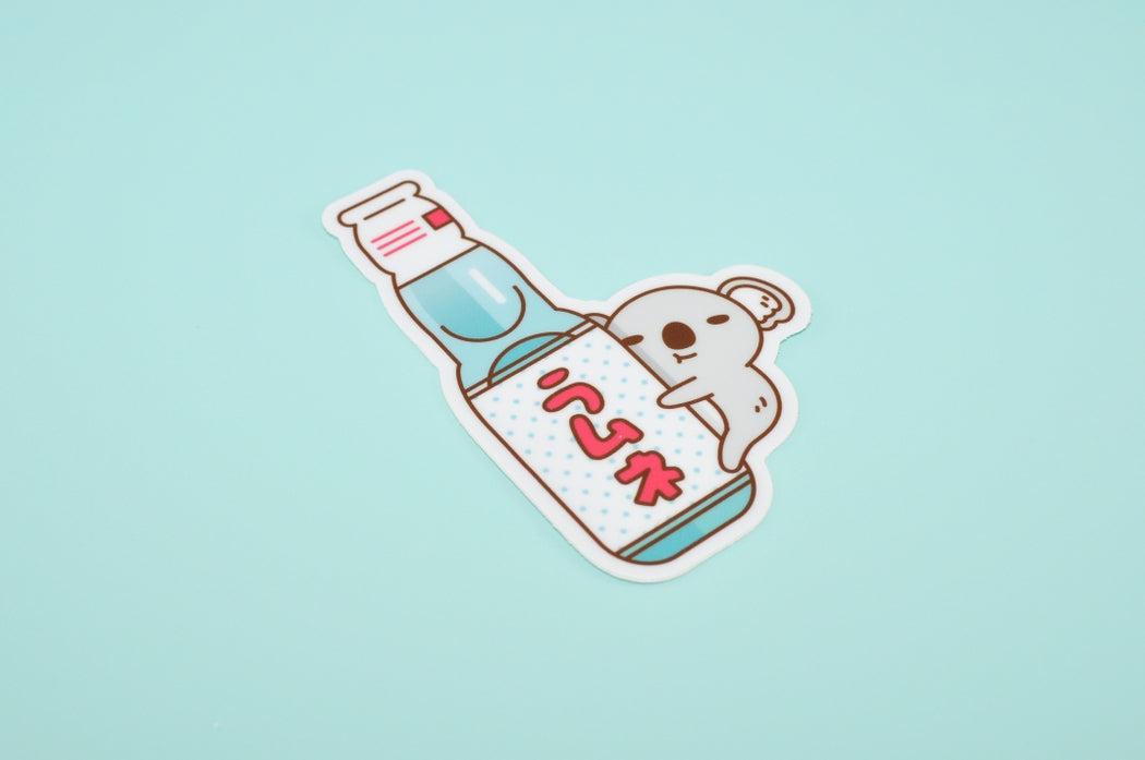 Koala and Ramune Japanese Marble Soda Vinyl Sticker