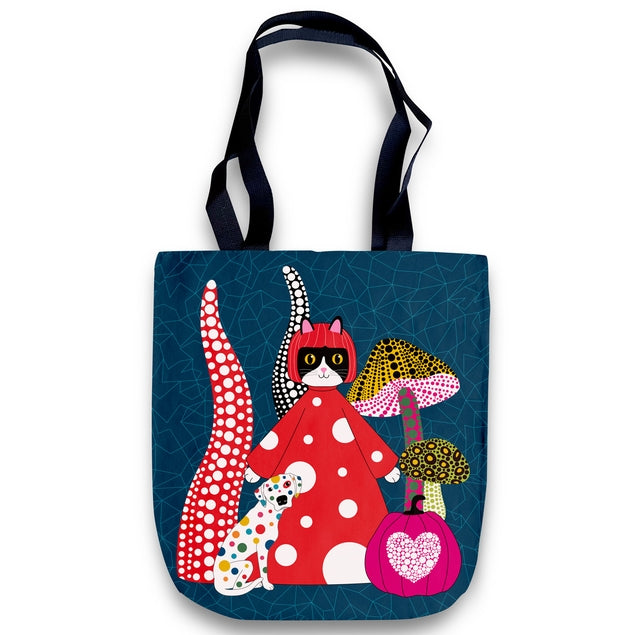 Kusameow Yayoi Kusama with Love Tote Bag