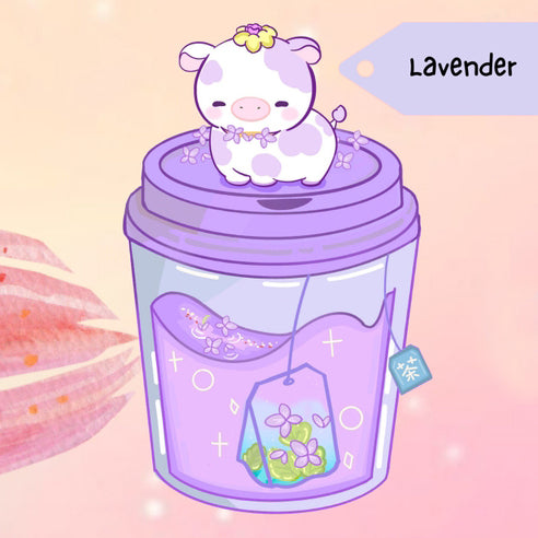 Lavender Flavored Tea Cow Sticker