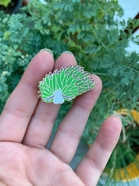 Pin de babosa marina con forma de oveja de hoja 