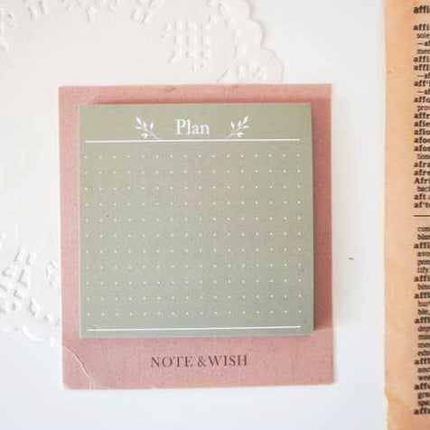 Note & Wish Leafy Plans Memo Pad