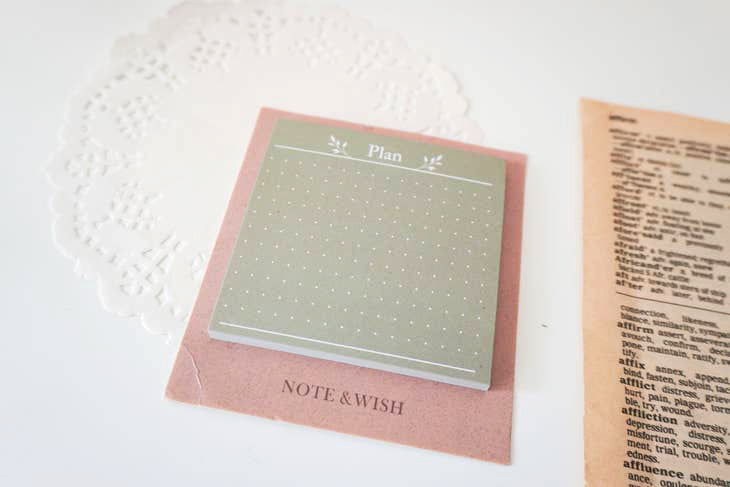 Note & Wish Leafy Plans Memo Pad