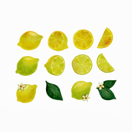 Lemon & Lime Washi Roll Sticker Bande