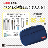 Estuche para bolígrafos Lihit Lab Book Style - Estándar - Azul