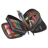 Lihit Lab Book Style Pen Case - Triple - Black