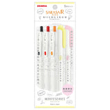 Sarasa & Mildliner White Series Pen Set A - Limited Edition