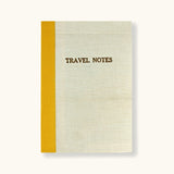 Linen Map Travel Notes with Yellow Binding