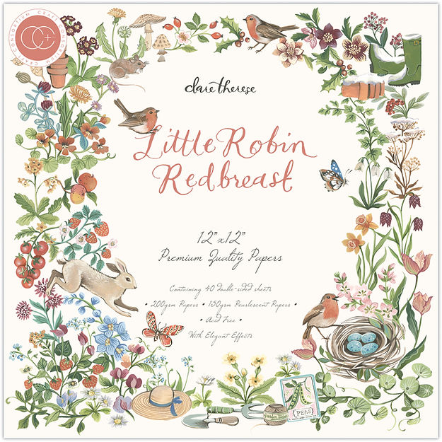 Little Robin Redbreast Paper Pad 12"X12" 40/Pkg