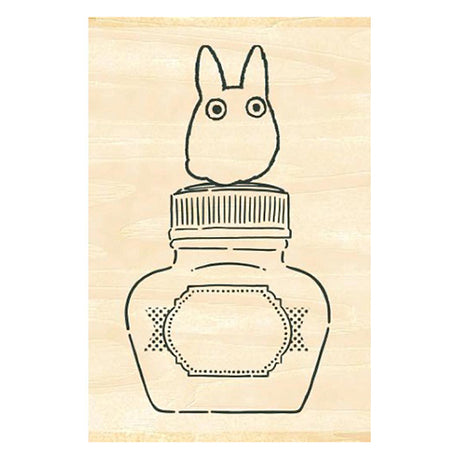 Little Totoro and Ink Bottle Rubber Stamp