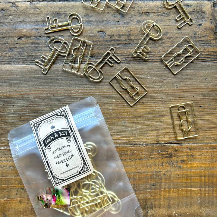 Lock & Key Paper Clip Set