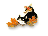 Loki Cat Pin Fall Foliage