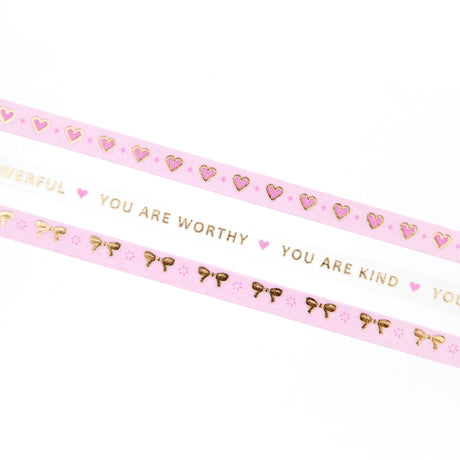 Love & Bows Slim Washi Tape Set