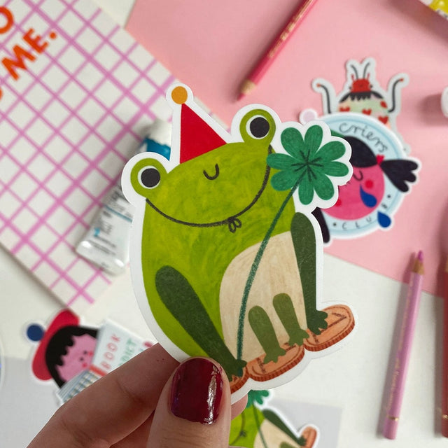 Lucky Frog Sticker