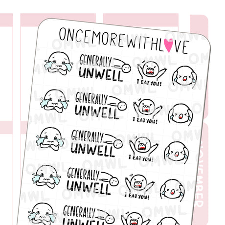 M1012 Generally Unwell Sticker