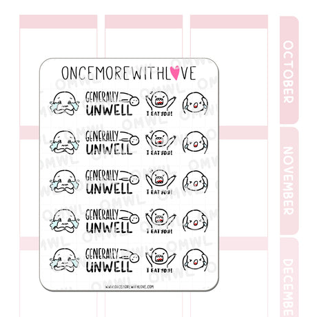 M1012 Generally Unwell Sticker