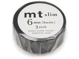 MT Slim Matte Black Washi Tapes