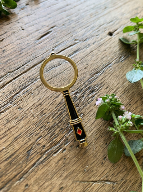 Georgiou Draws Magnifying Glass Enamel Pin