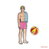 Malibu Ken™ con juego de pin de pelota de playa Barbie®