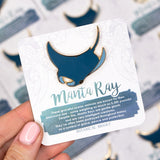 Manta Ray Enamel Pin