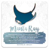 Manta Ray Enamel Pin