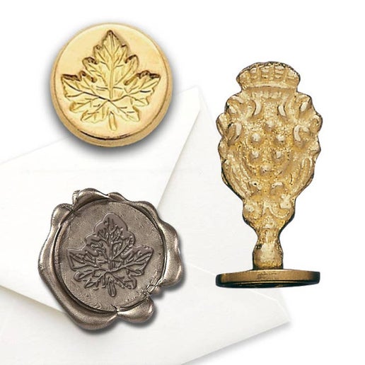 Maple Leave Florentine Brass Wax Seal Stamper