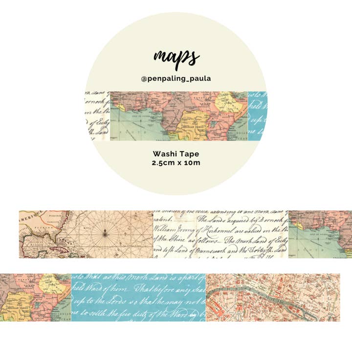 Maps Washi Tape