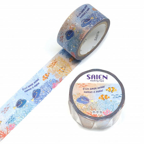 Marine Life Coral Reef Tropical Fish Scuba Diving Washi Tape