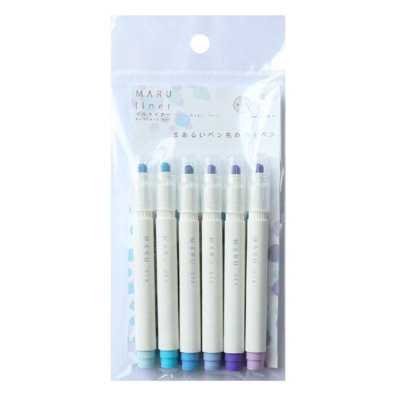 Kobaru Maru Liner Dot Markers Magic Hour Set of 6