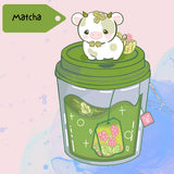 Matcha Tea Cow Sticker