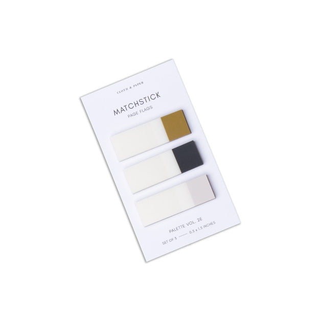 Matchstick Page Flag Set Palette Vol. 2E Tuscany, Café Noir + Angora