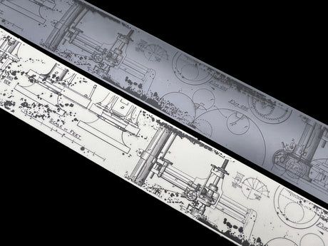 Mechanical Blueprints Transparent Washi Tape