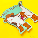 Mee Haw Cowboy Western Cat Vinyl Sticker