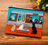 Metro Animal Train Washington Dc Amenity / Cosmetic Bag