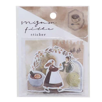 Mignon Feuille Sticker Flakes- Coffee