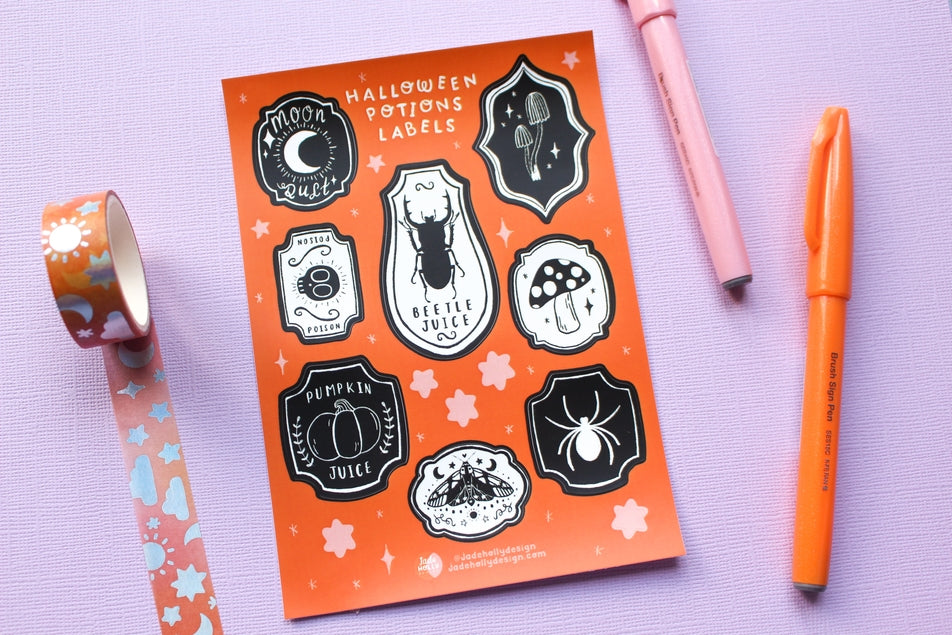 Mini Potion Labels Sticker Sheet