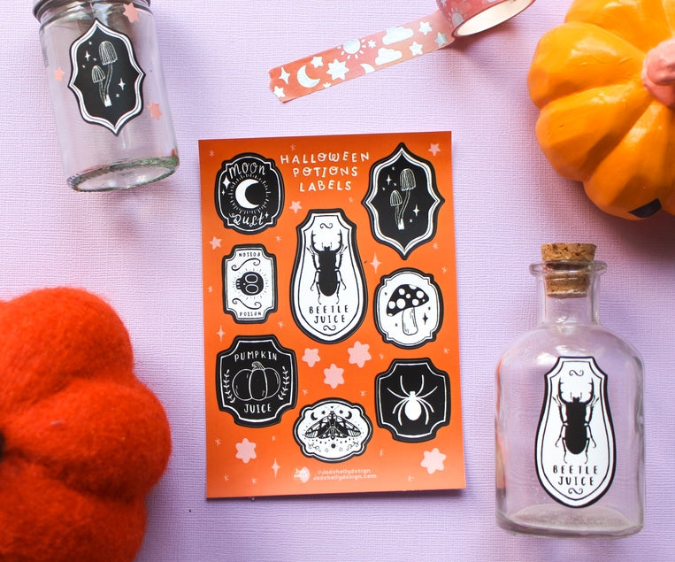 Mini Potion Labels Sticker Sheet