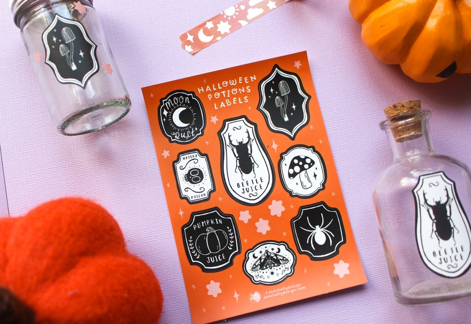 Mini Potion Labels Sticker Sheet