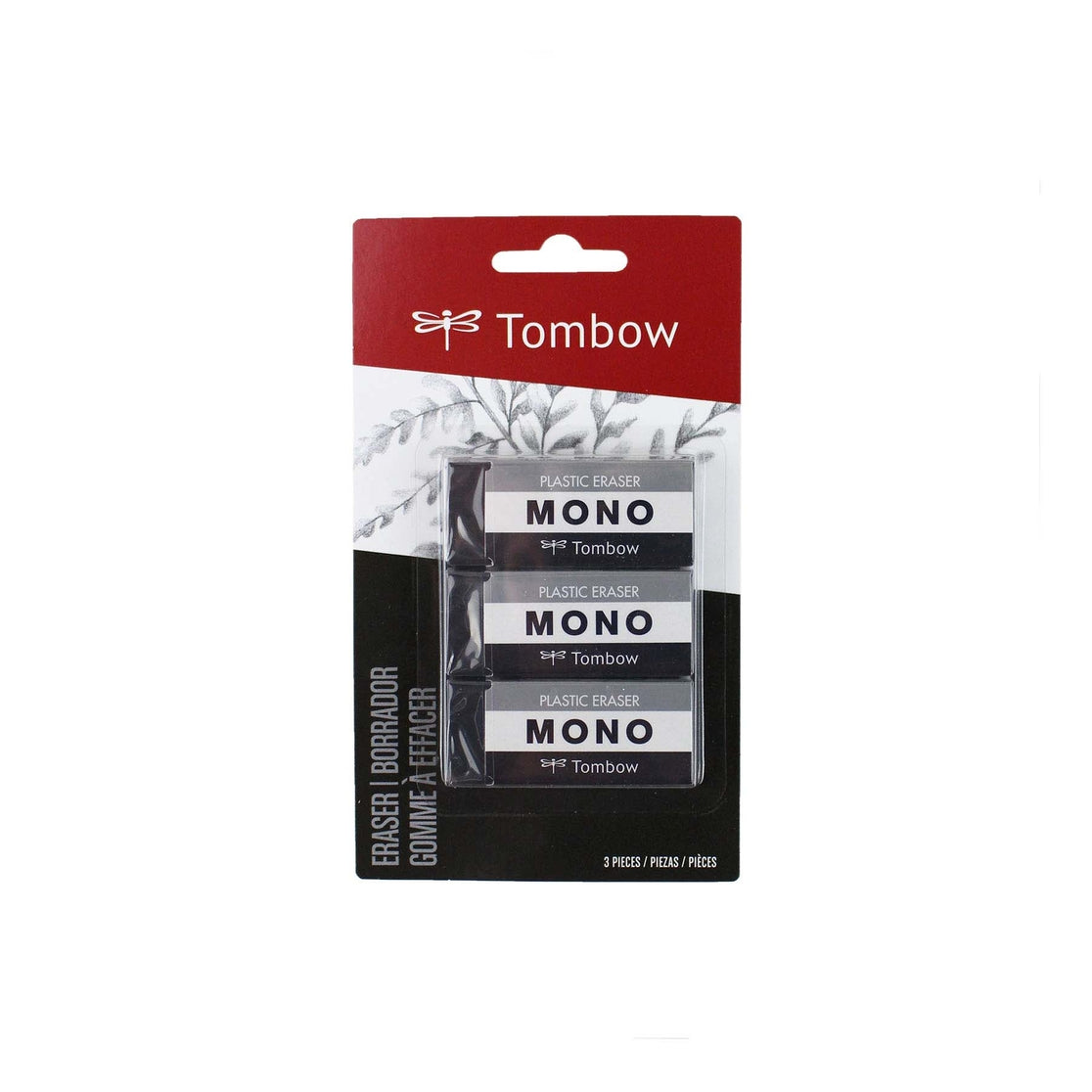 MONO Black Eraser Medium 3-Pack