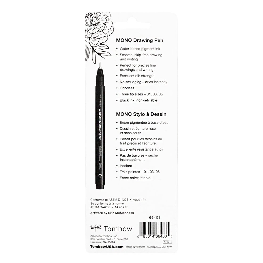 Mono Drawing Pens 3-Pack