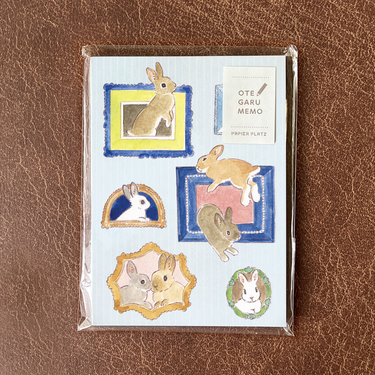 Papier Platz x Moriyama Otegaru Memo Pad Bunnies and Frames