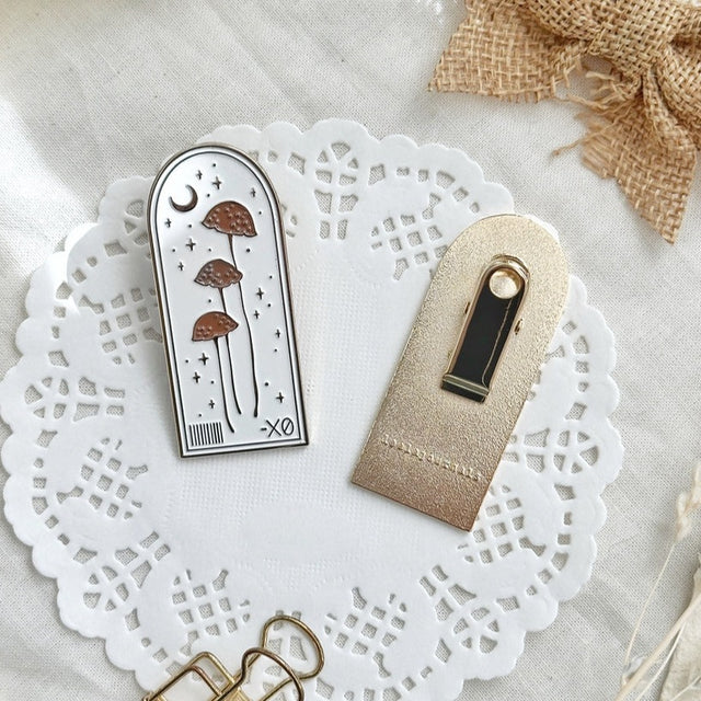 Mushroom Arch Enamel Journaling Clip