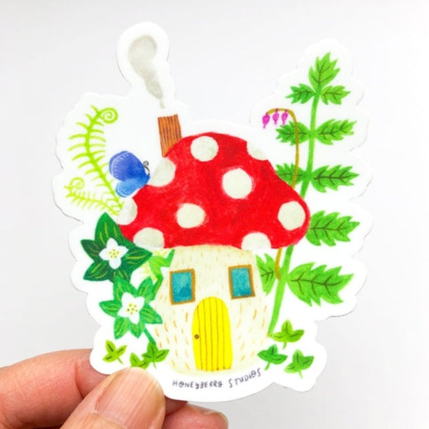 Mushroom House Sticker